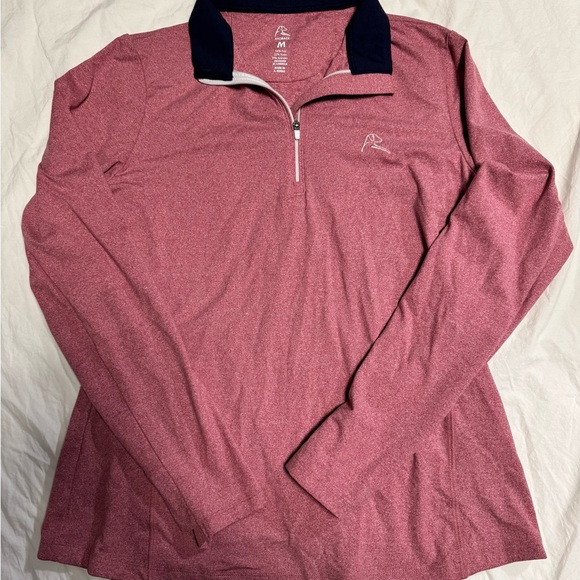 Rhoback Tops - Women's Heather Red Rhoback Quarter-Zip Top